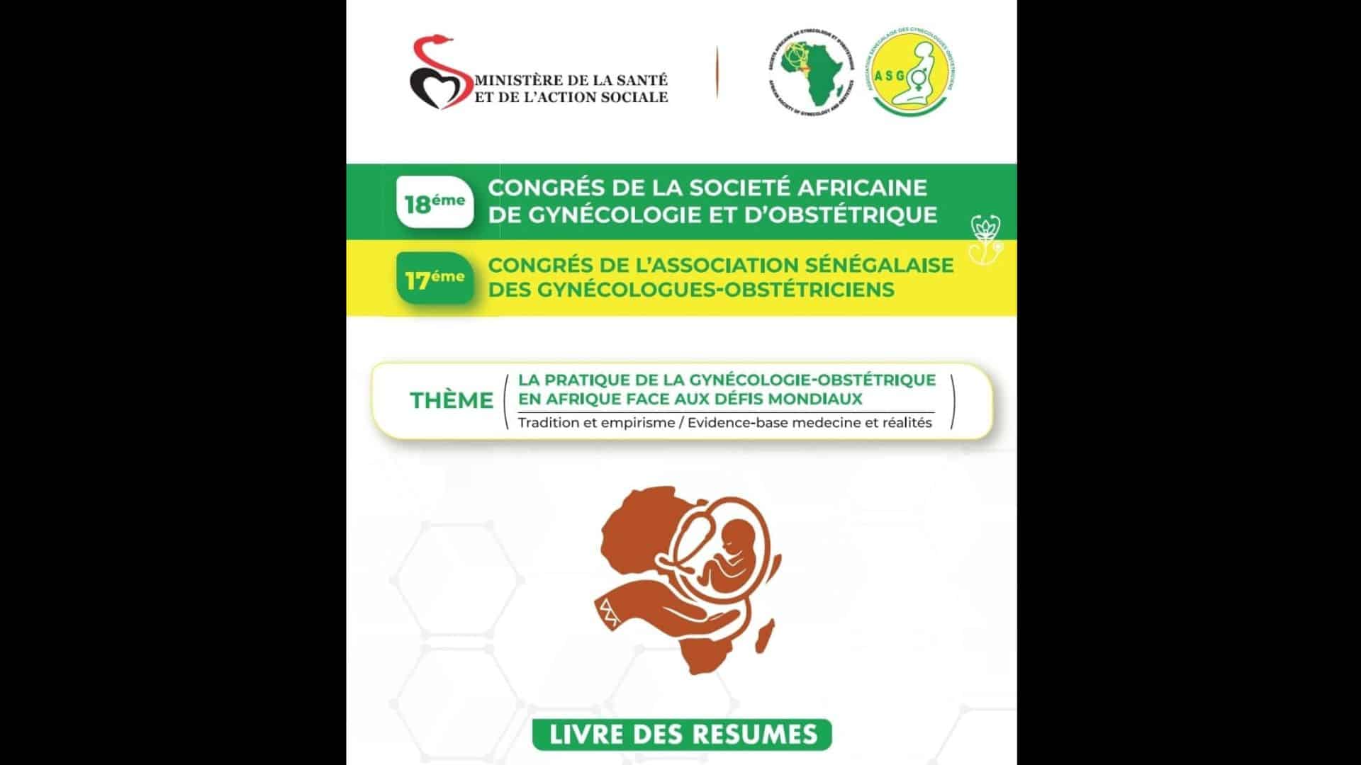 le livre des résumés du 18ᵉ Congrès de la Société Africaine de Gynécologie et d’Obstétrique (SAGO 2025)